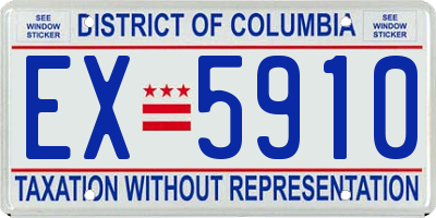 DC license plate EX5910