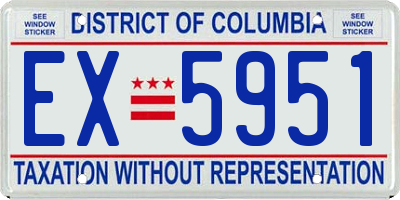 DC license plate EX5951