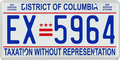 DC license plate EX5964