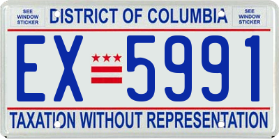 DC license plate EX5991