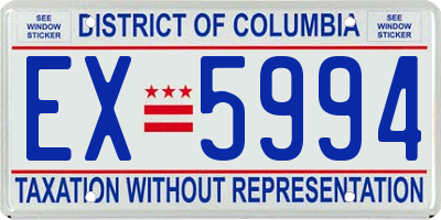 DC license plate EX5994