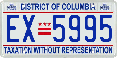 DC license plate EX5995