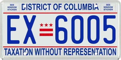 DC license plate EX6005