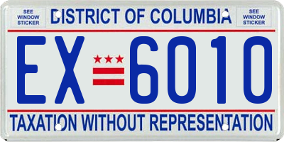 DC license plate EX6010