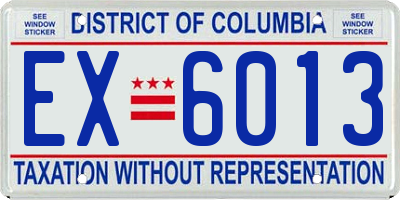 DC license plate EX6013