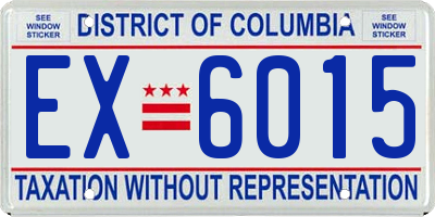 DC license plate EX6015
