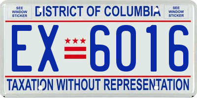 DC license plate EX6016