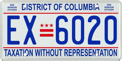 DC license plate EX6020