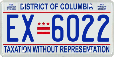 DC license plate EX6022