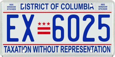 DC license plate EX6025