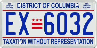 DC license plate EX6032