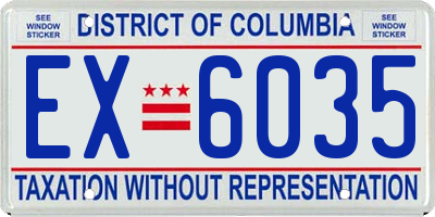 DC license plate EX6035