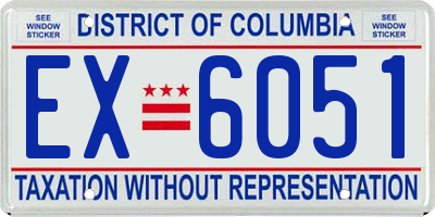 DC license plate EX6051