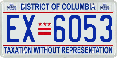 DC license plate EX6053