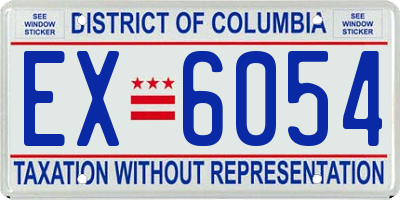 DC license plate EX6054