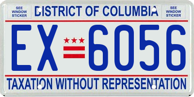 DC license plate EX6056