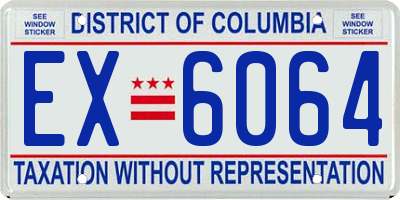 DC license plate EX6064