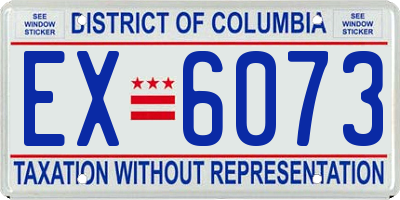 DC license plate EX6073