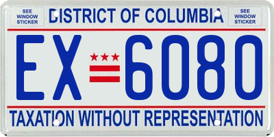 DC license plate EX6080