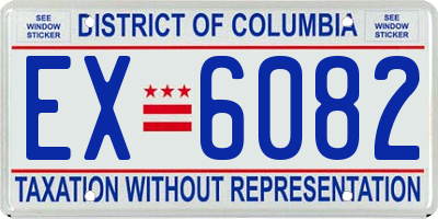 DC license plate EX6082