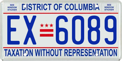 DC license plate EX6089