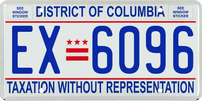 DC license plate EX6096
