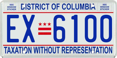 DC license plate EX6100