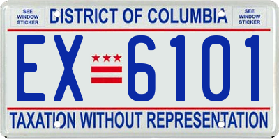 DC license plate EX6101