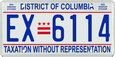 DC license plate EX6114