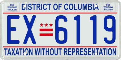 DC license plate EX6119