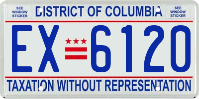 DC license plate EX6120