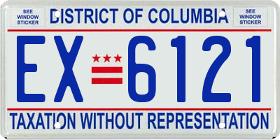 DC license plate EX6121
