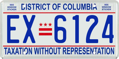 DC license plate EX6124