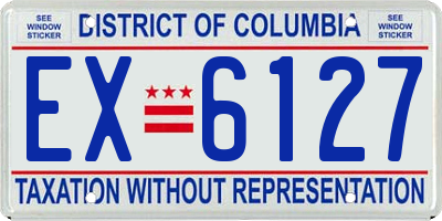 DC license plate EX6127