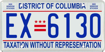 DC license plate EX6130