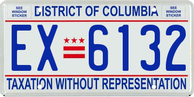 DC license plate EX6132