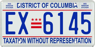 DC license plate EX6145