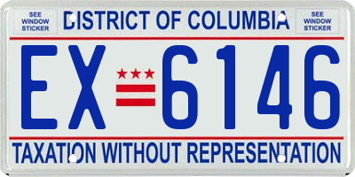 DC license plate EX6146
