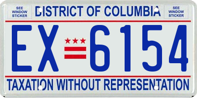DC license plate EX6154