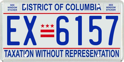 DC license plate EX6157