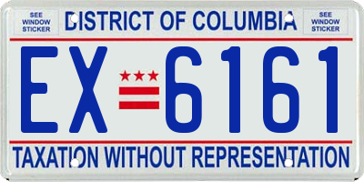 DC license plate EX6161