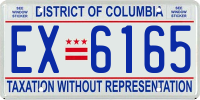 DC license plate EX6165