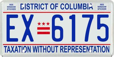 DC license plate EX6175