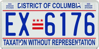 DC license plate EX6176