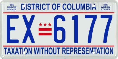 DC license plate EX6177
