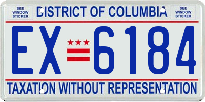 DC license plate EX6184