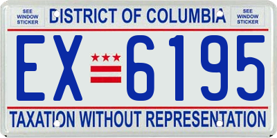 DC license plate EX6195