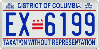 DC license plate EX6199