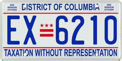 DC license plate EX6210