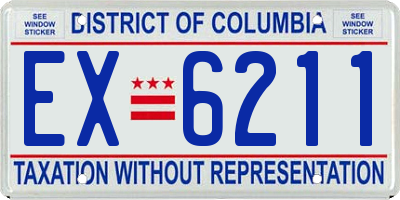 DC license plate EX6211